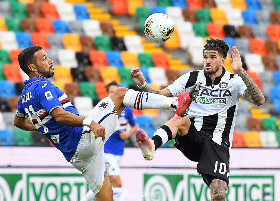 乌迪内斯战平桑普，战绩还在下滑